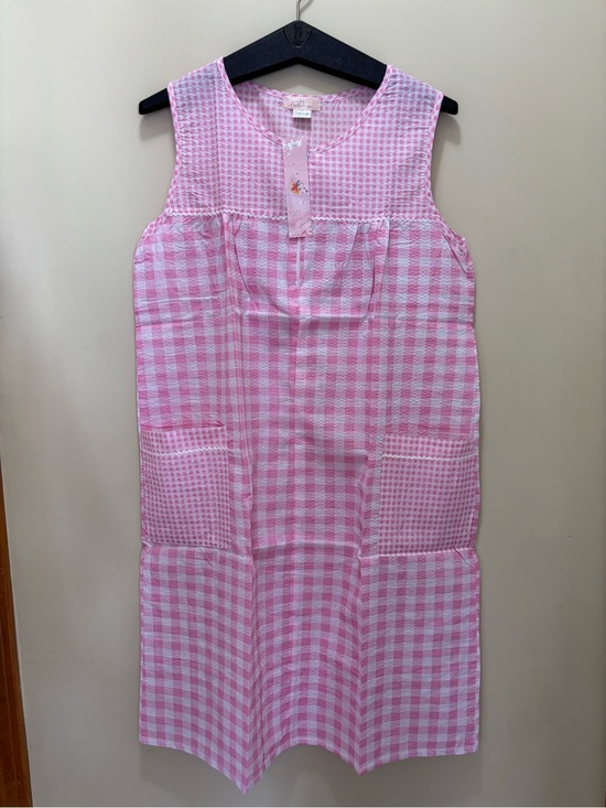 Loti Fashions Other - Pink Checkered Women’s Pajama Dress-Large